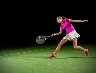 Plakat Young woman tennis player