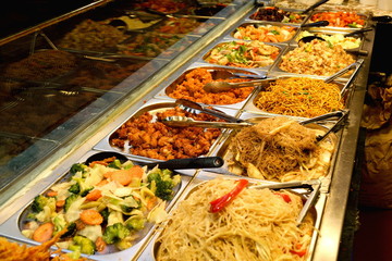 Various Thai dishes in Camden Market, London