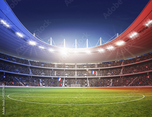 "Stadion farbiges Licht Frankreich 2" photo libre de ...