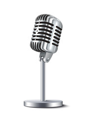 Fototapeta premium Vintage Microphone Isolated