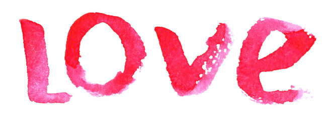Watercolor word "Love"_3