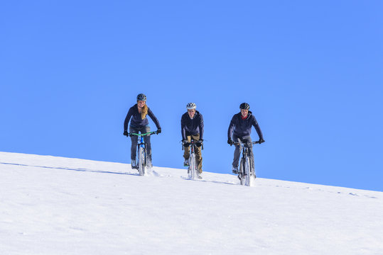 MTB-Downhill im Schnee