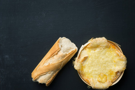 Baguette and baked Cheese