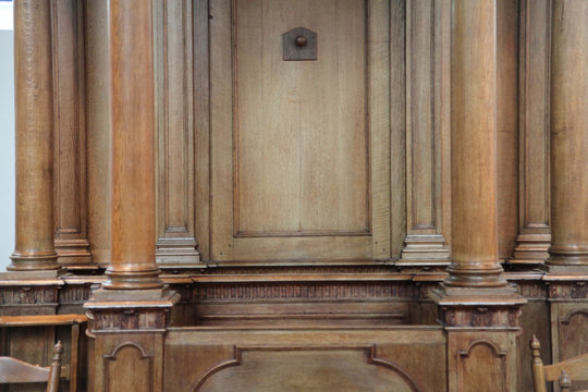 detail kerkbank
