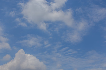 clouds in the blue sky