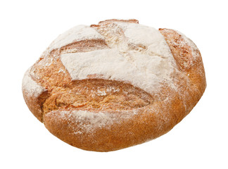 Fresh bread isolated on a white background .