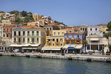 Fototapeta na wymiar Embankment in Ano Symi. Greece