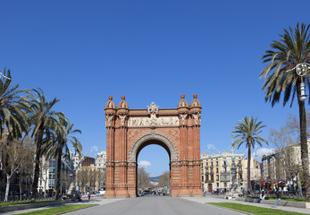 Fototapeta na wymiar Arc del Triomf in Barcelona
