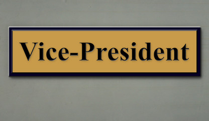Gold wall sign: Vice-President