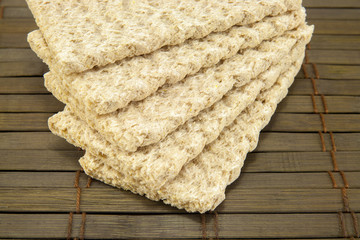 dietetic bread on a vintage background