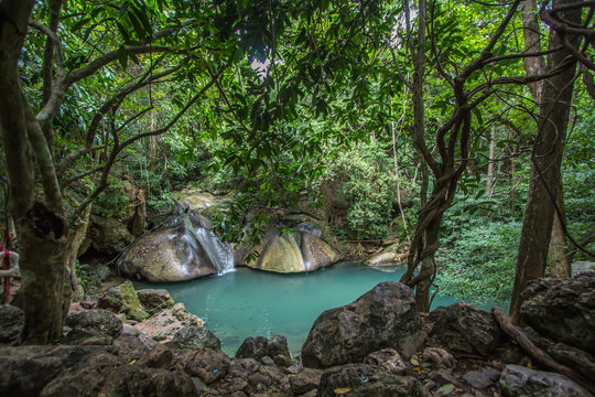 Erawan Waterfall in Kanchanaburi, Thailand
