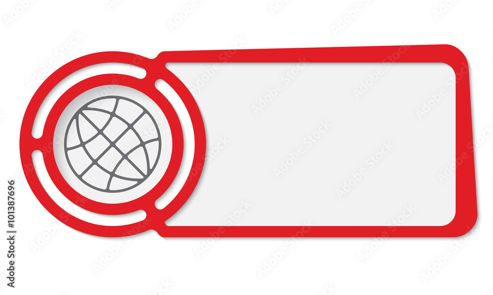 Poster abstract frame for your text and globe icon