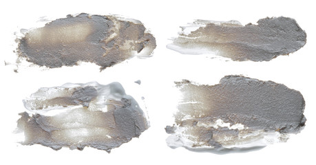 Fototapeta premium collection of abstract acrylic brush strokes blots