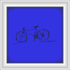 Simple doodle of a bicycle