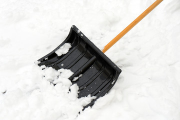 Snow Shovel / Snow shovel stuck in the snow