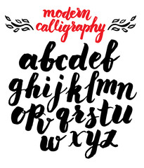 Vector handmade modern calligraphy Roman alphabet script