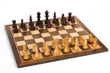 chess game made of valuable wood © shapoy