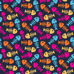 Bright fish bones pattern