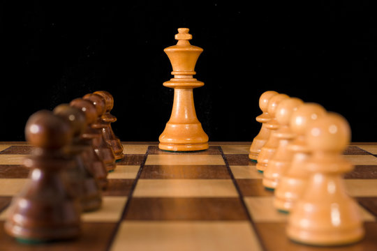 chess game made of valuable wood