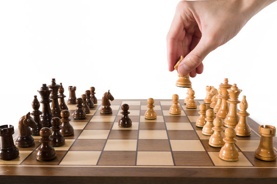 chess game made of valuable wood