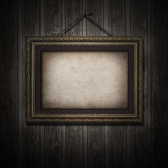 old vintage  wooden texture close-up and frame