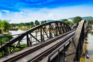 Fototapeta na wymiar Bridge over River Kwai, Thailand