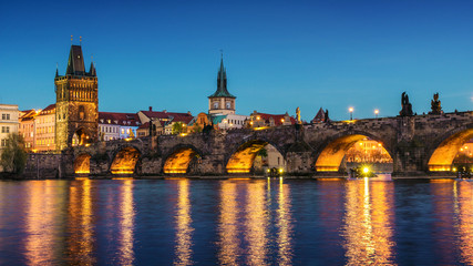 Obraz na płótnie Canvas Prague at dusk; Czech Republic