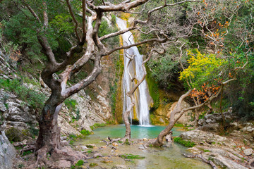 Neda Wasserfall in Griechenland