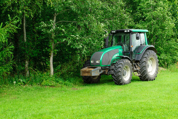 tractor in the wood