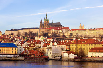 Fototapeta na wymiar Prague St. Vitus Cathedral and Mala Strana, Czech Republic