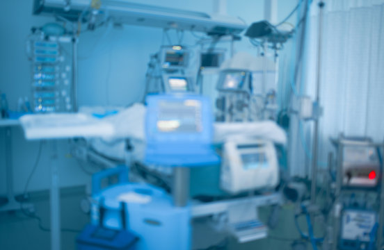 Medical equipment in modern organized hospital ward