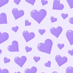 Seamless pattern with hearts