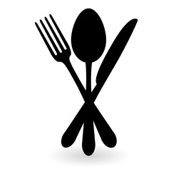 table set - a spoon, a fork and a knife