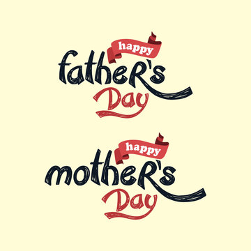 happy mother father day theme