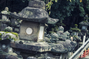 Small Stone Shrine in Garden vintage