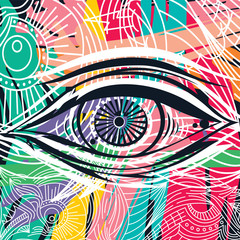 Fototapeta premium horus eye abstract art