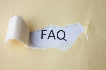 Frequently Asked Questions  torn  paper