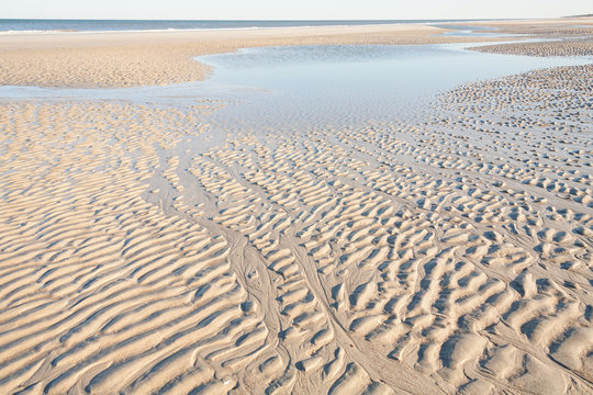 Sand ripples at Jacksonville Beach, Florida, USA.