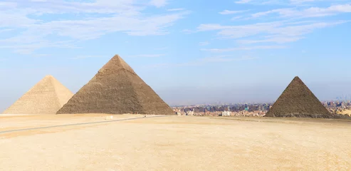 Fotobehang Pyramids of Giza in Cairo, Egypt © Marek Poplawski