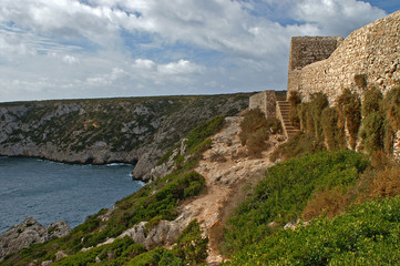 Fototapeta na wymiar Festung bei Sagres an der Algarve