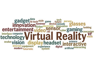 Virtual Reality, word cloud concept 7