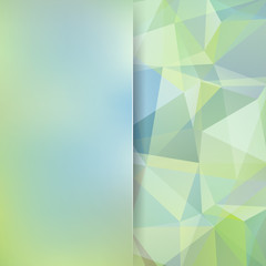 Abstract geometric style green background. Pastel business backgound