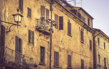 Beautiful street of Montepulciano, Tuscany