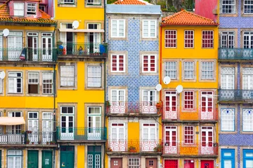 Fotobehang Ribeira, the old town of Porto, Portugal © aiisha
