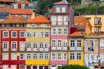 Fototapeta na wymiar Ribeira, the old town of Porto, Portugal