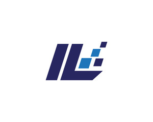 IL digital letter logo