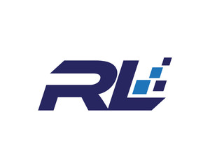 RL digital letter logo