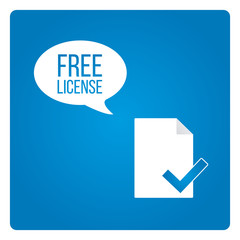 Free license vector over blue color background