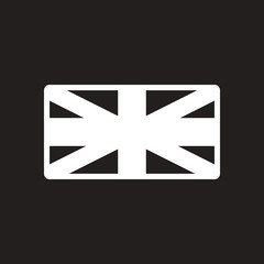 stylish black and white icon British flag
