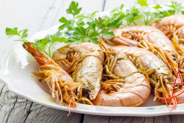 Raw prawns